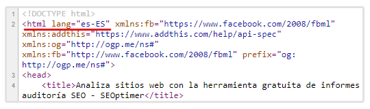 html lang tag